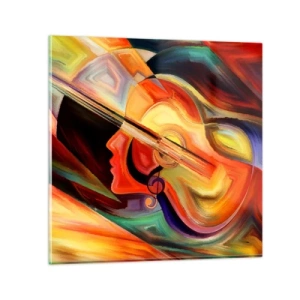 Cuadro sobre vidrio - Impresiones sobre Vidrio - Juego musical - 60x60 cm