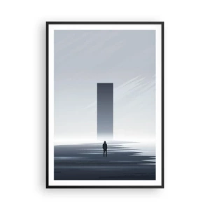 Póster en marco negro - ¿Oportunidad o amenaza? - 70x100 cm