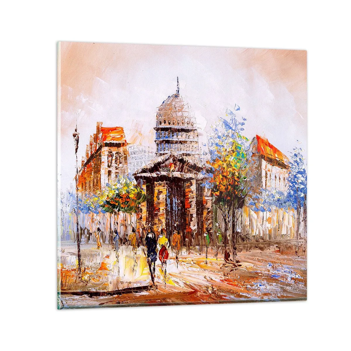 Cuadro sobre vidrio - Impresiones sobre Vidrio - Un paseo parisino - 30x30 cm