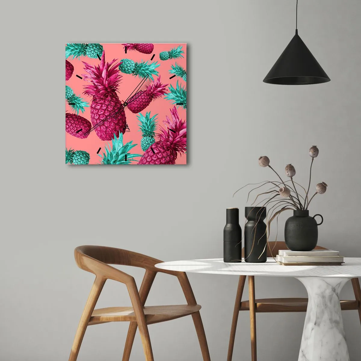 Reloj de pared - Reloj de vidrio - La libertad es dulce - 30x30 cm