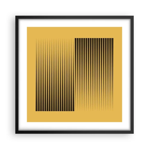 Póster en marco negro - Cuadrado de opuestos - 50x50 cm