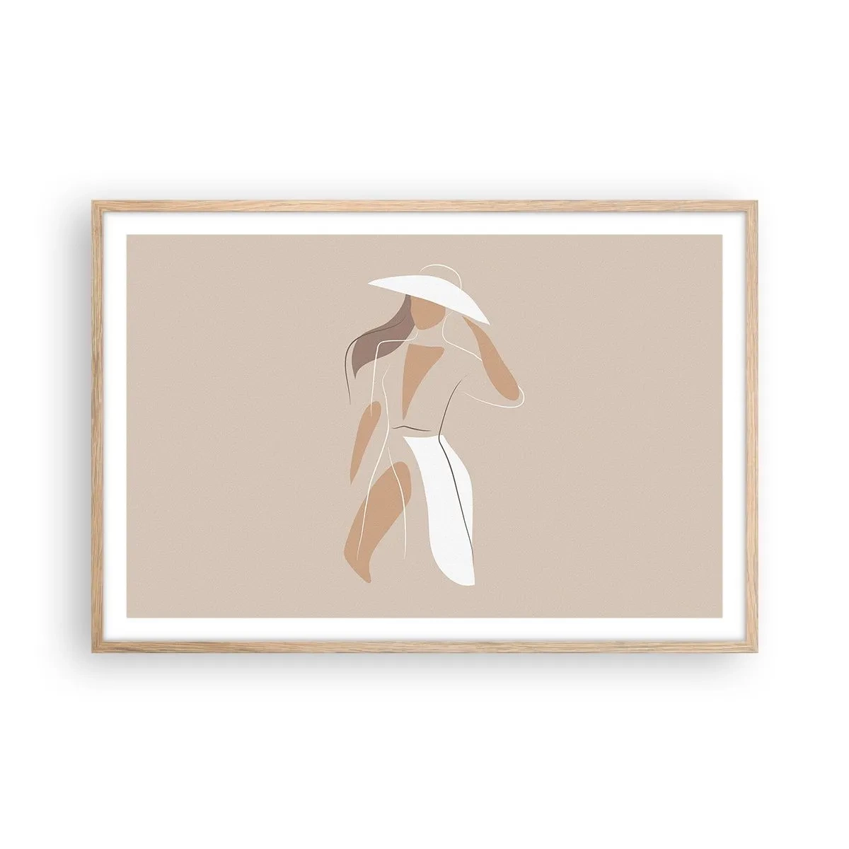 Póster en marco roble claro - La moda es alegría - 91x61 cm