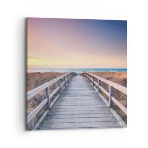 Cuadro sobre lienzo - Impresión de Imagen - Aurora vespertina del Báltico - 70x70 cm