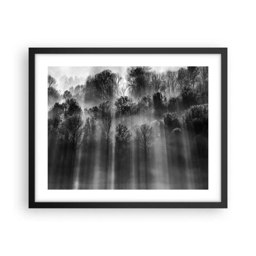 Póster en marco negro - En los flujos de luz - 50x40 cm