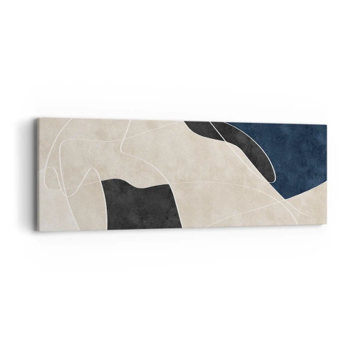 Cuadro sobre lienzo - Impresión de Imagen - Composición abstracta - contraste de colores - 90x30 cm