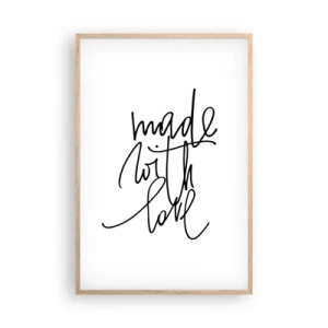 Póster en marco roble claro - La mejor marca - 61x91 cm