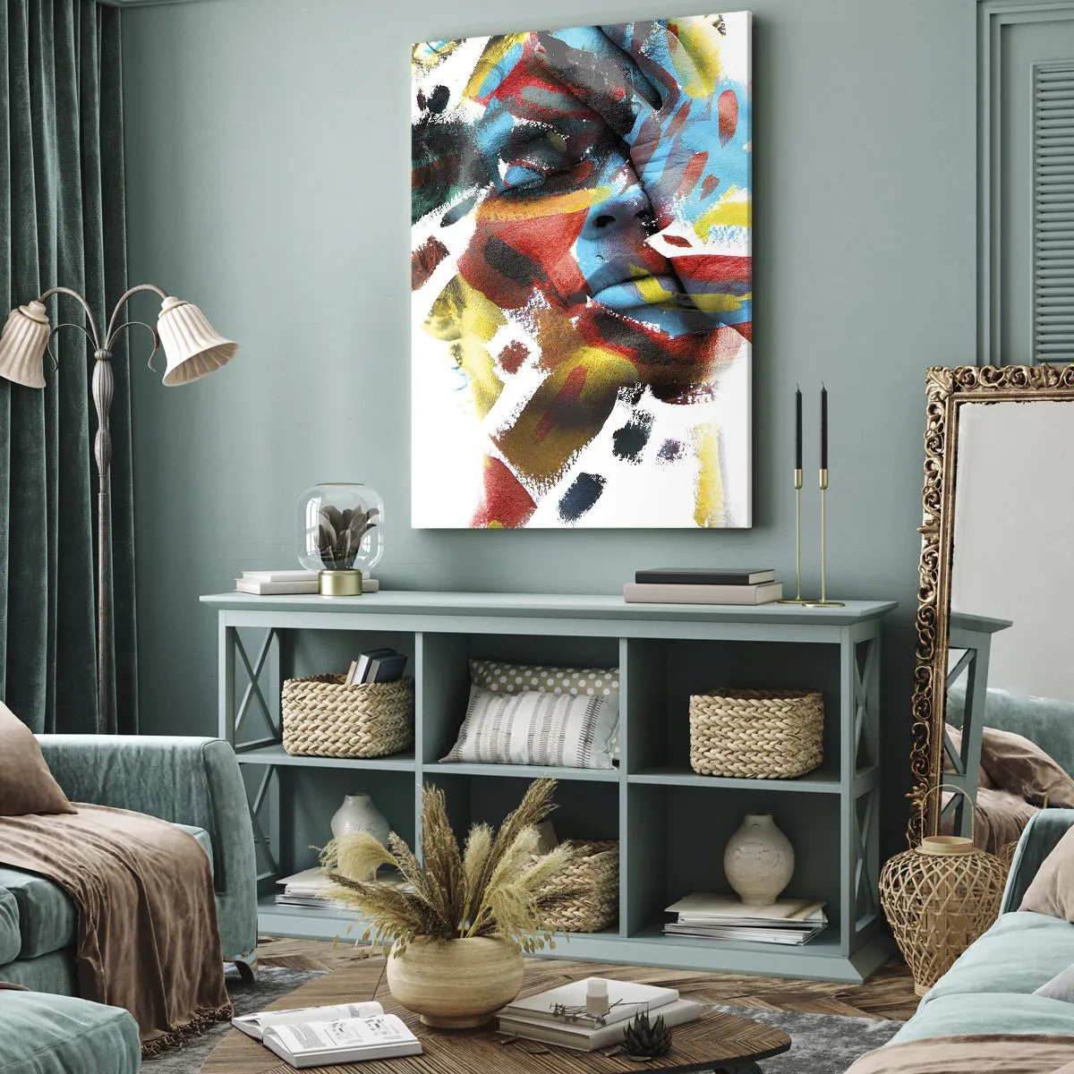 Cuadro sobre lienzo - Impresión de Imagen - Una personalidad colorida - 65x120 cm