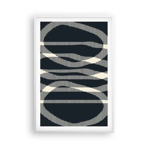 Póster en marco blanco - Un intento de romper la oscuridad - 61x91 cm
