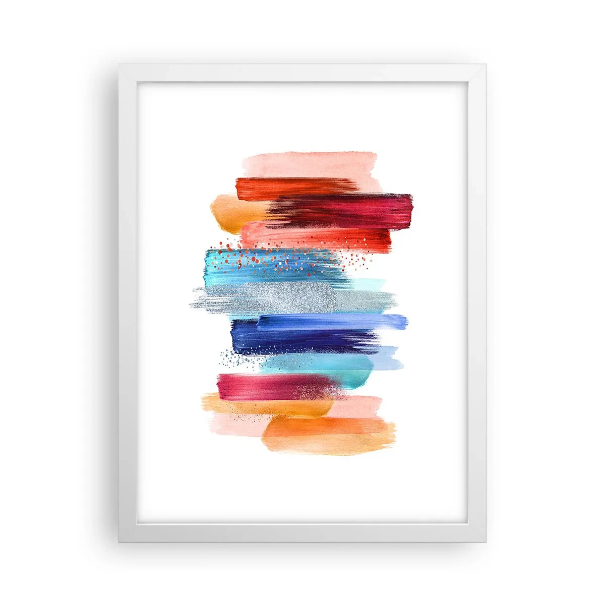 Póster en marco blanco - Arriba y abajo - 30x40 cm