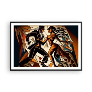 Póster en marco negro - Danza de pasión - 91x61 cm