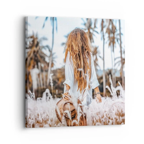 Cuadro sobre lienzo - Impresión de Imagen - Nacida en el plumón de la Tierra - 30x30 cm