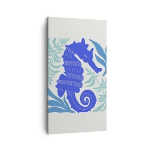 Cuadro sobre lienzo - Impresión de Imagen - En una pradera submarina - 45x80 cm