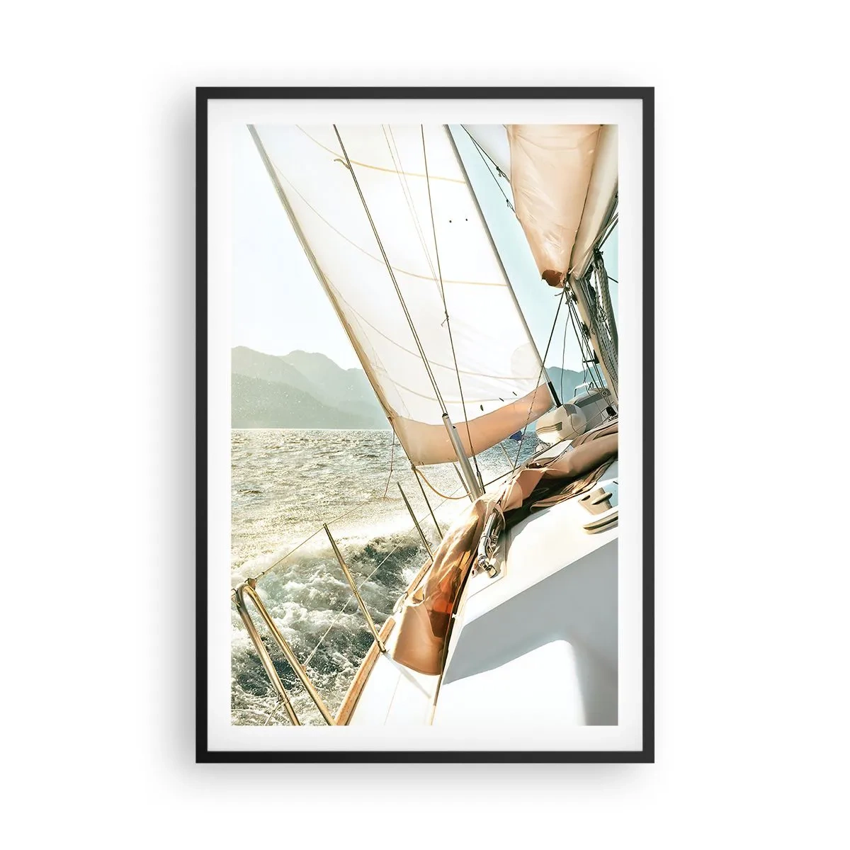 Póster en marco negro - A toda vela - 61x91 cm