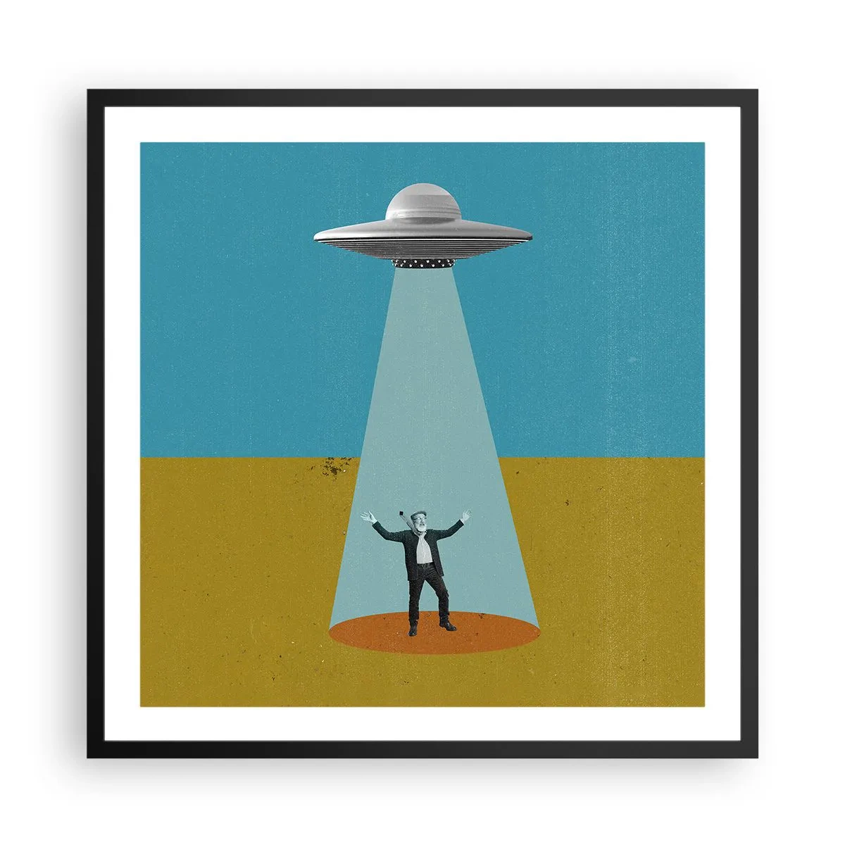 Póster en marco negro - Un encuentro cercano - 60x60 cm