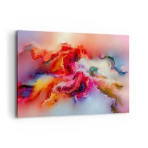 Cuadro sobre lienzo - Impresión de Imagen - Abstracción colorida con una composición dinámica. - 120x80cm - Cómo atrapar los sueños: el humo - Decoración de pared moderna para salón y dormitorio ARTTOR