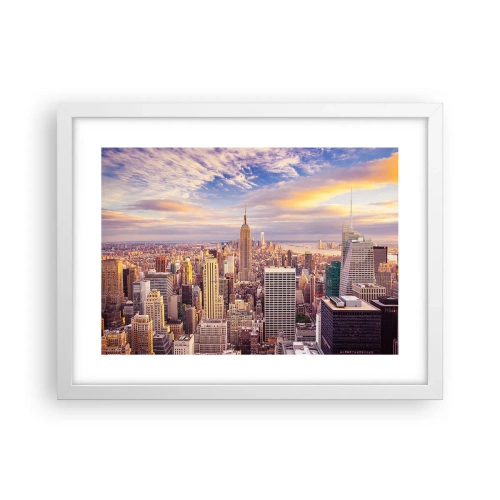 Póster en marco blanco - Alcanzar las nubes - 40x30 cm