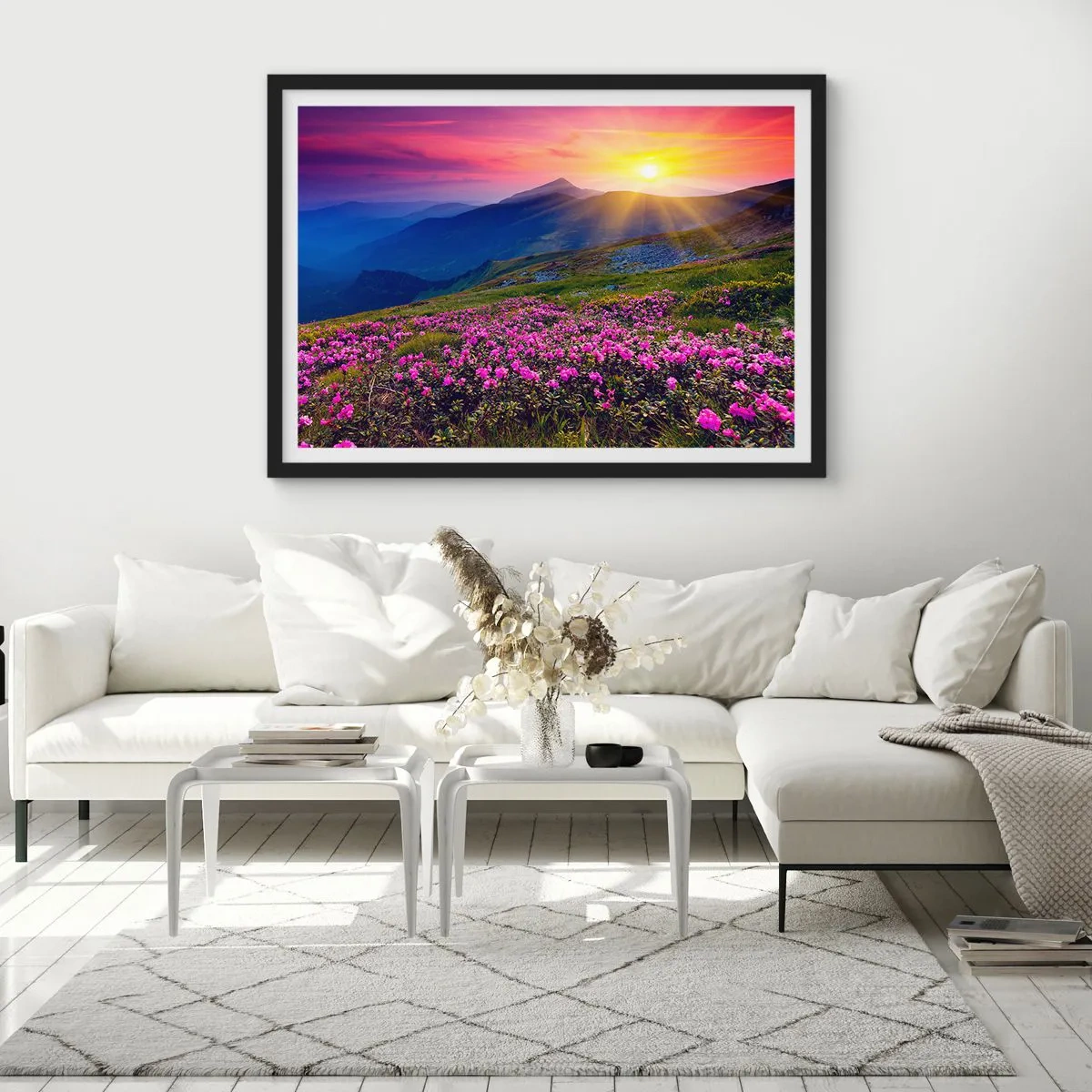 Póster en marco negro - ... Y el aroma a hierbas está por todas partes - 91x61 cm