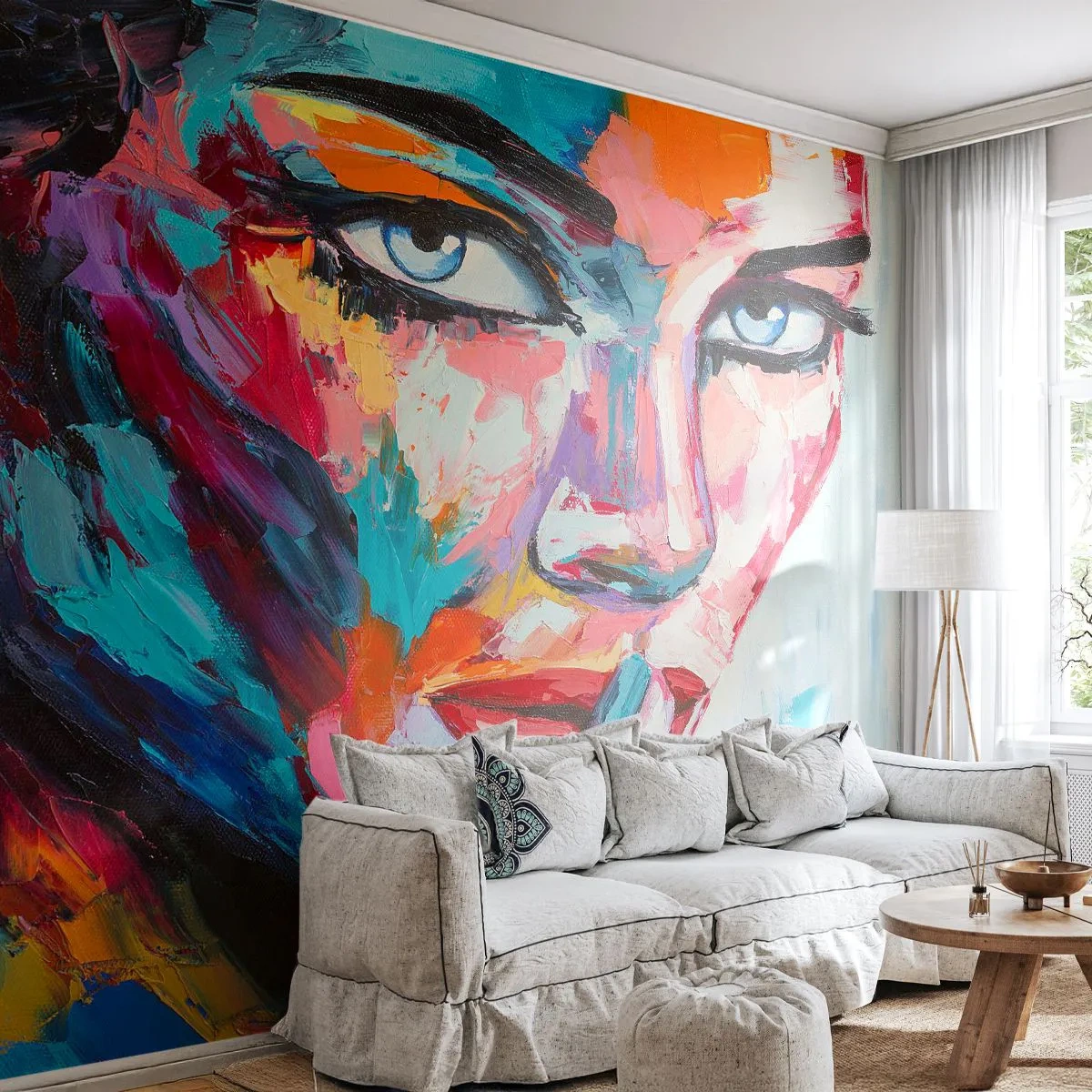 Fotomural Premium Canvas - Nuestro primer secreto - retrato de una mujer, Rostro, Pedazo - 400x280 cm