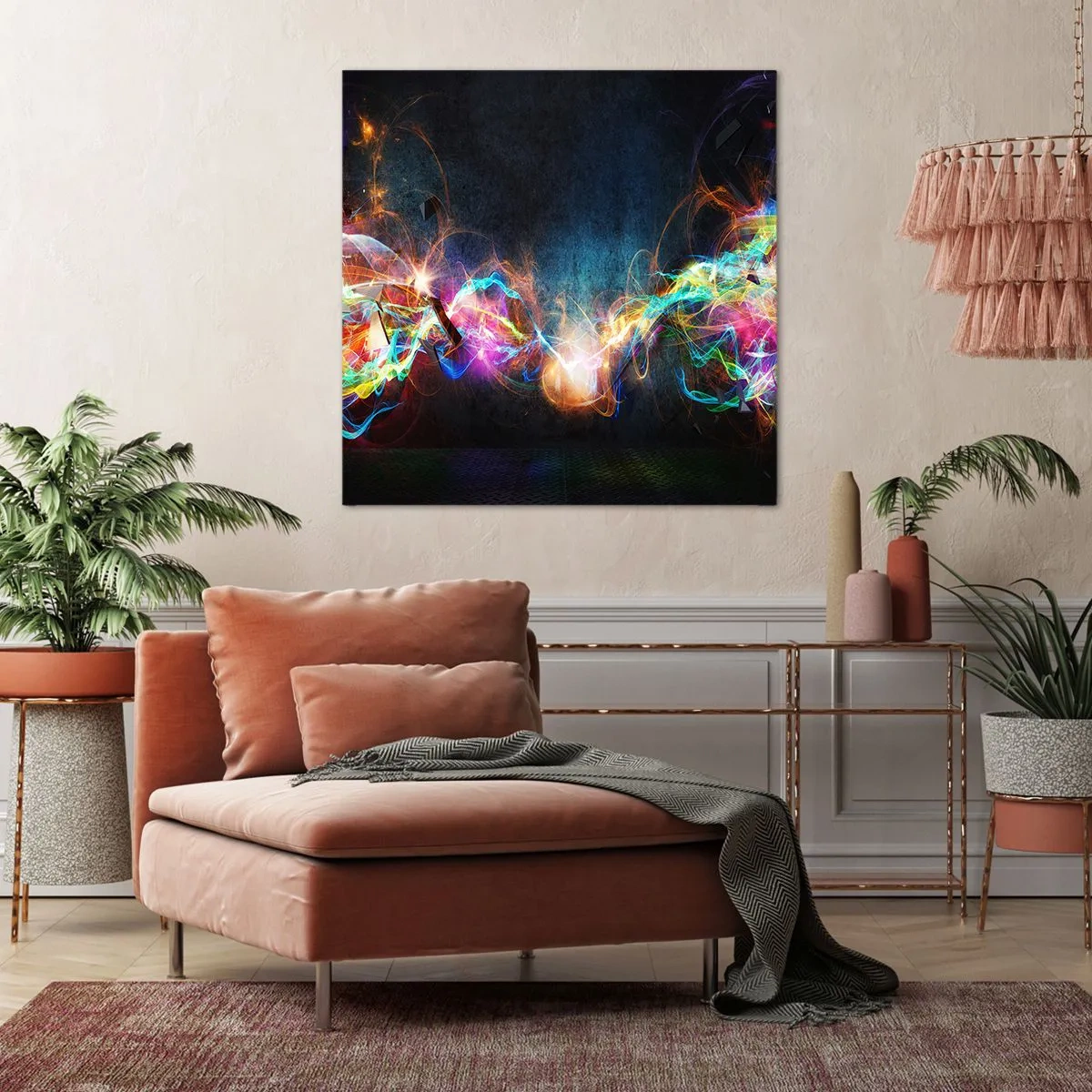 Cuadro sobre lienzo - Impresión de Imagen - Alegremente contra la oscuridad - 30x30 cm