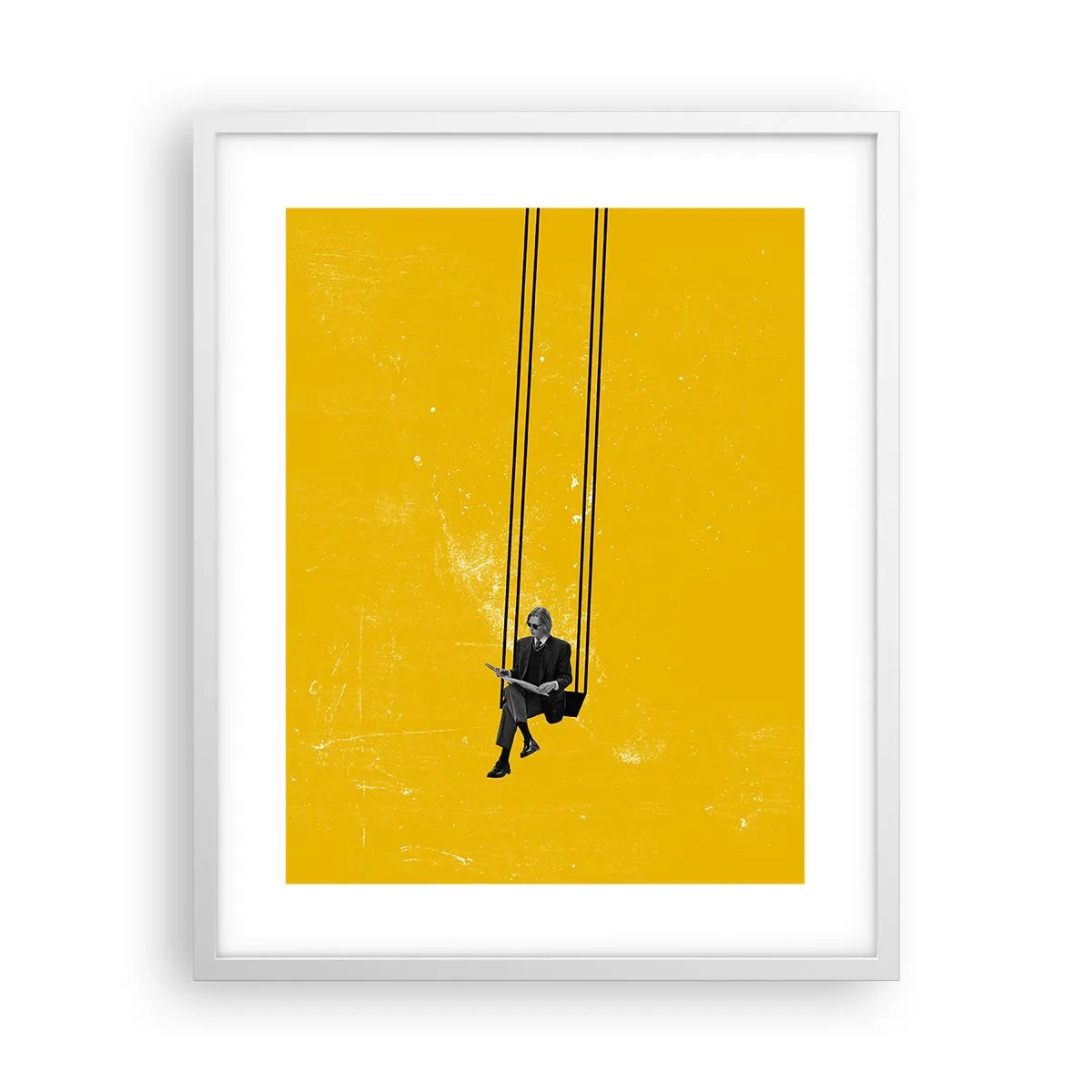 Póster en marco blanco - Un día como cualquier otro - 40x50 cm