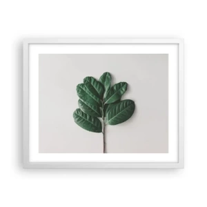 Póster en marco blanco - El dibujo de la propia naturaleza - 50x40 cm
