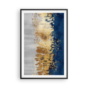 Póster en marco negro - Composición moderna con chispas - 61x91 cm