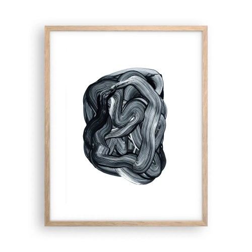 Póster en marco roble claro - No es tan sencillo - 40x50 cm