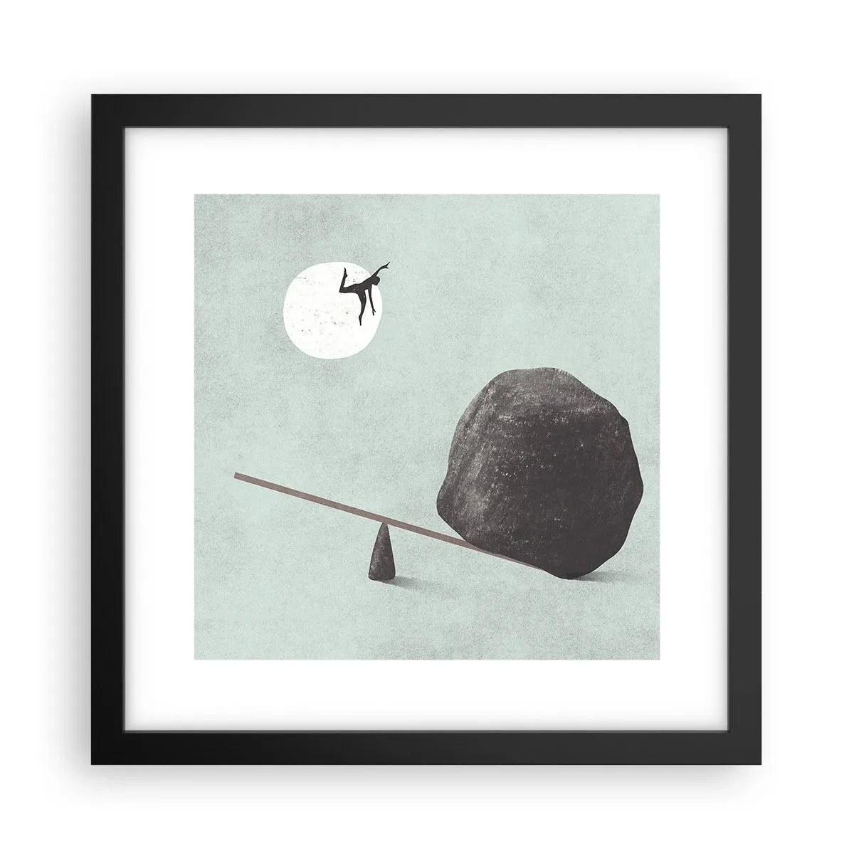 Póster en marco negro - Un sueño hecho realidad - 30x30 cm