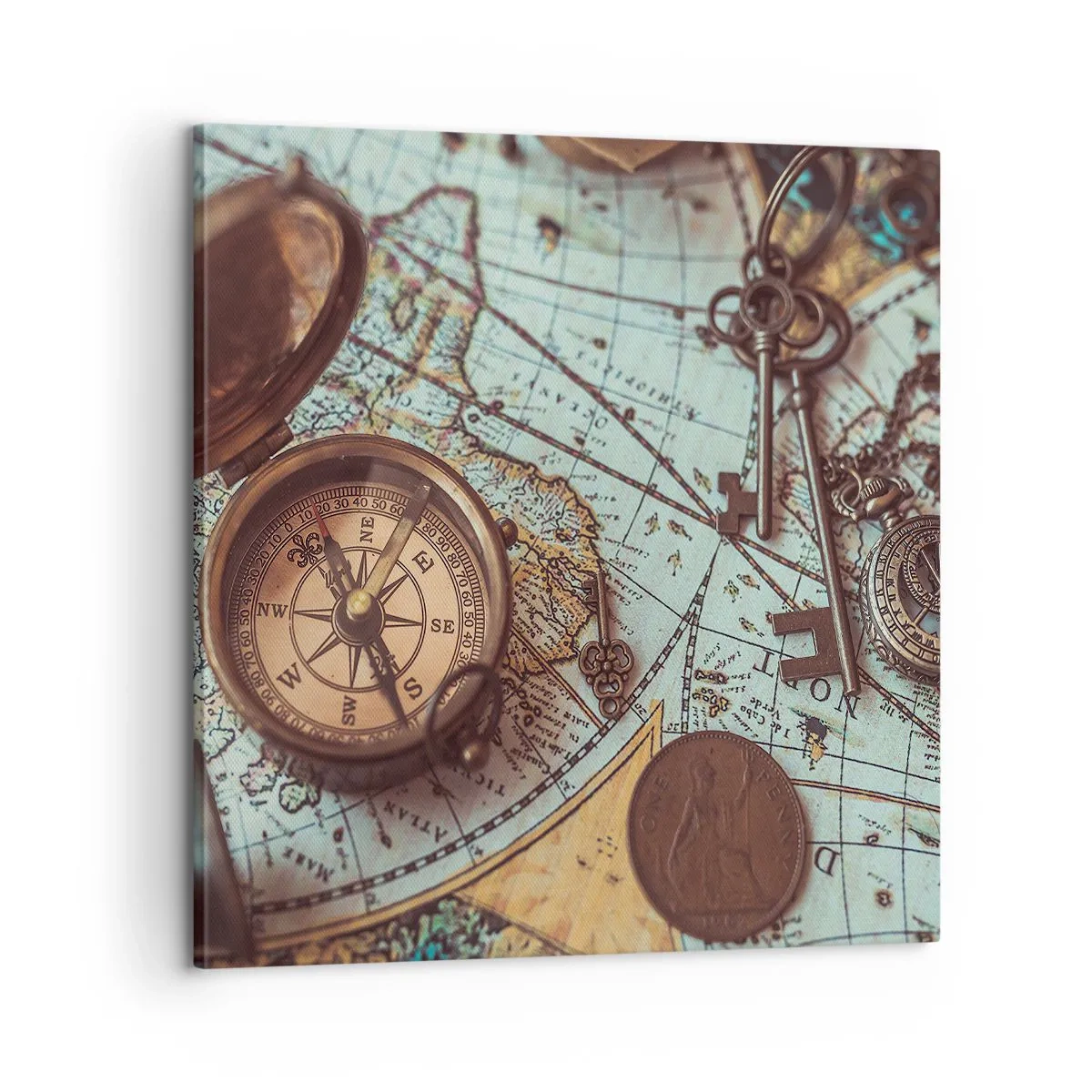 Cuadro sobre lienzo - Impresión de Imagen - Para el aventurero - 60x60 cm