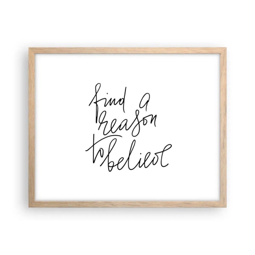 Póster en marco roble claro - Es posible - 50x40 cm