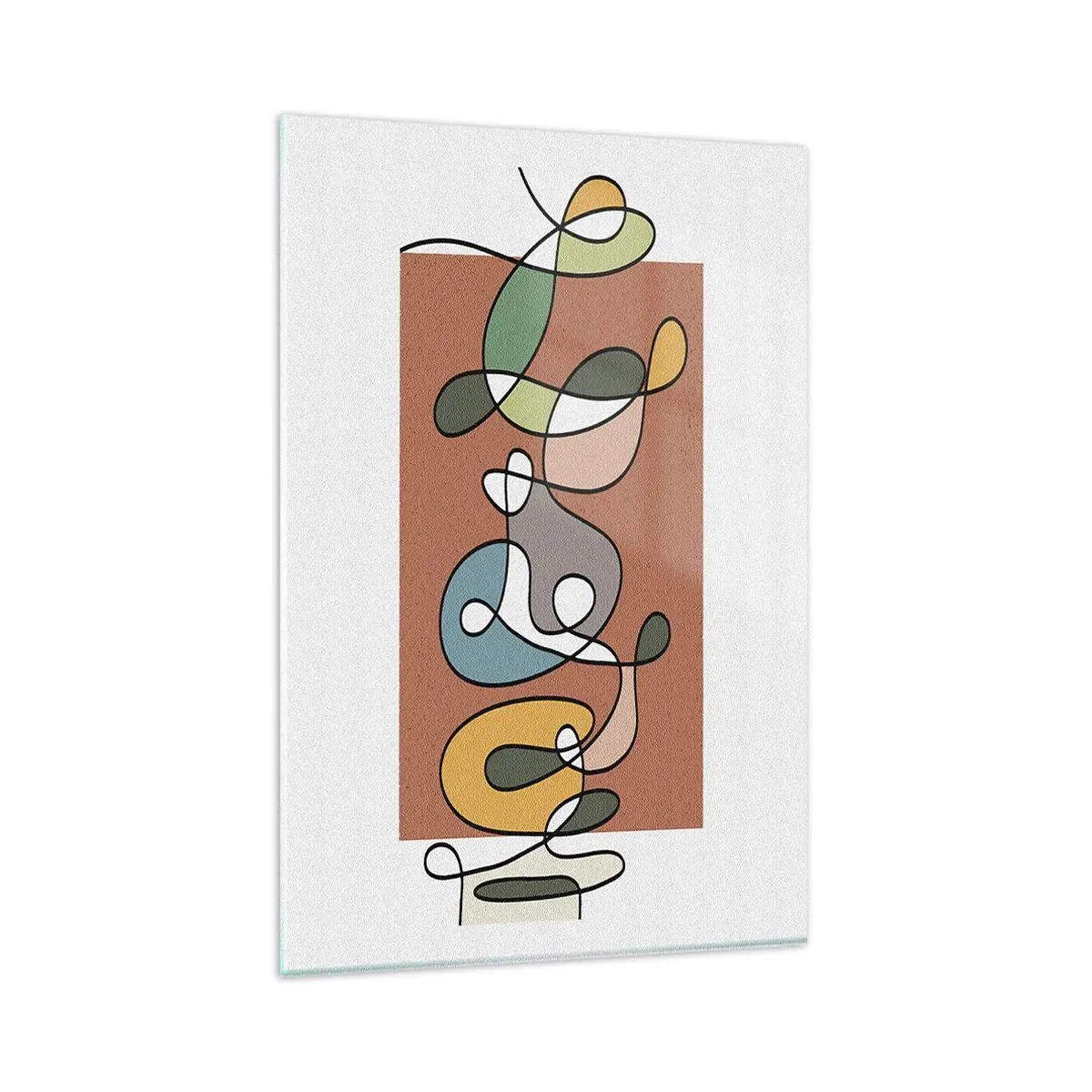 Cuadro sobre vidrio - Impresiones sobre Vidrio - Abstracción: una maraña de colores - 80x120 cm