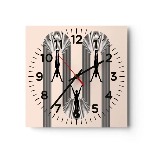 Reloj de pared - Reloj de vidrio - Al revés, o no - 40x40 cm