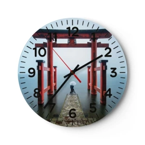 Reloj de pared - Reloj de vidrio - Ensueño japonés - 30x30 cm