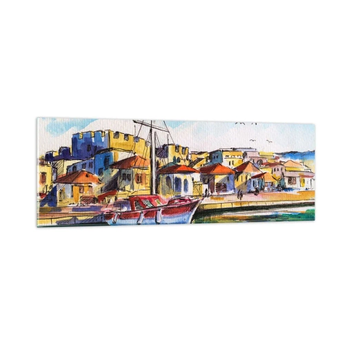 Cuadro sobre vidrio - Impresiones sobre Vidrio - Tarde de arco iris - 90x30 cm