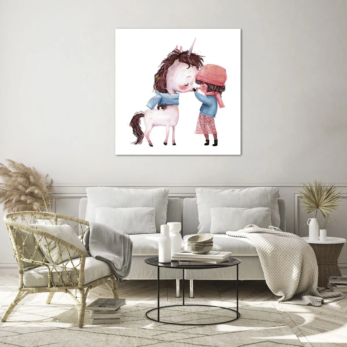 Cuadro sobre vidrio - Impresiones sobre Vidrio - Un cuento de invierno - 70x70 cm