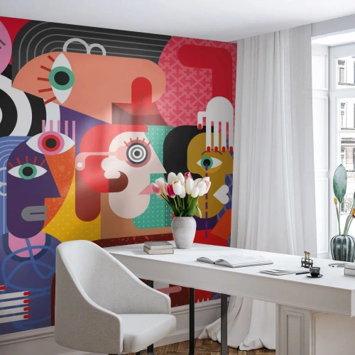 Fotomural Premium Canvas - Estilo Picasso - Abstracción, Cubismo, Gente - 300x210 cm