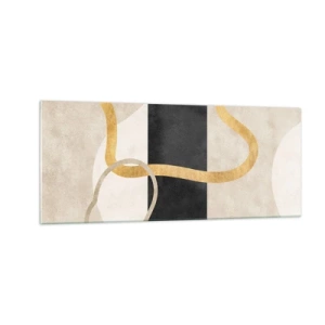 Cuadro sobre vidrio - Impresiones sobre Vidrio - Formas en bucle - 100x40 cm