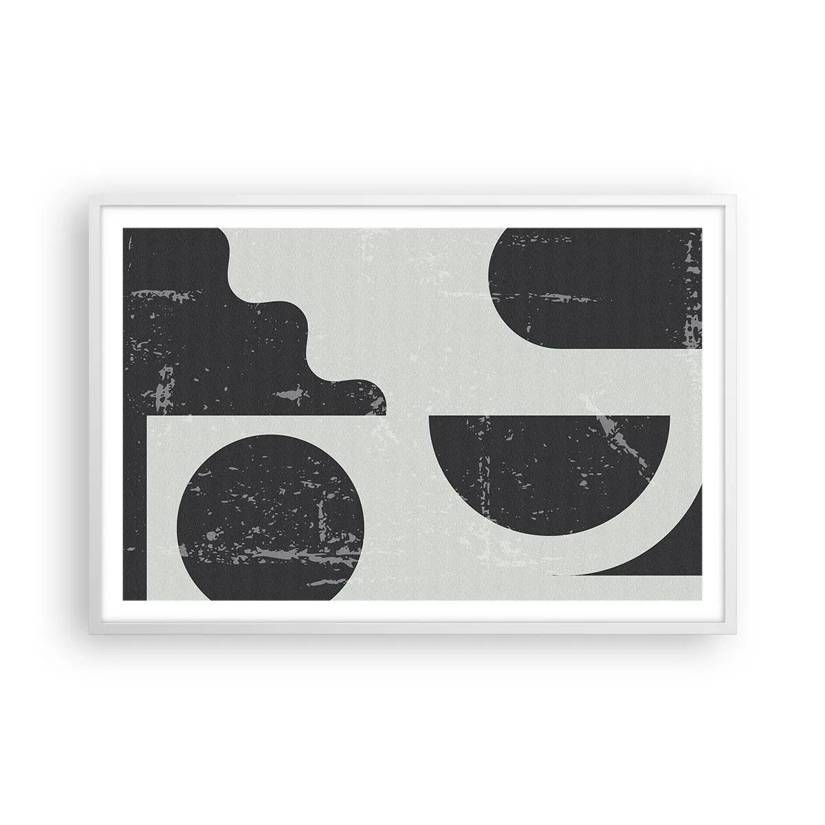 Póster en marco blanco - Composición arriba y abajo - 91x61 cm