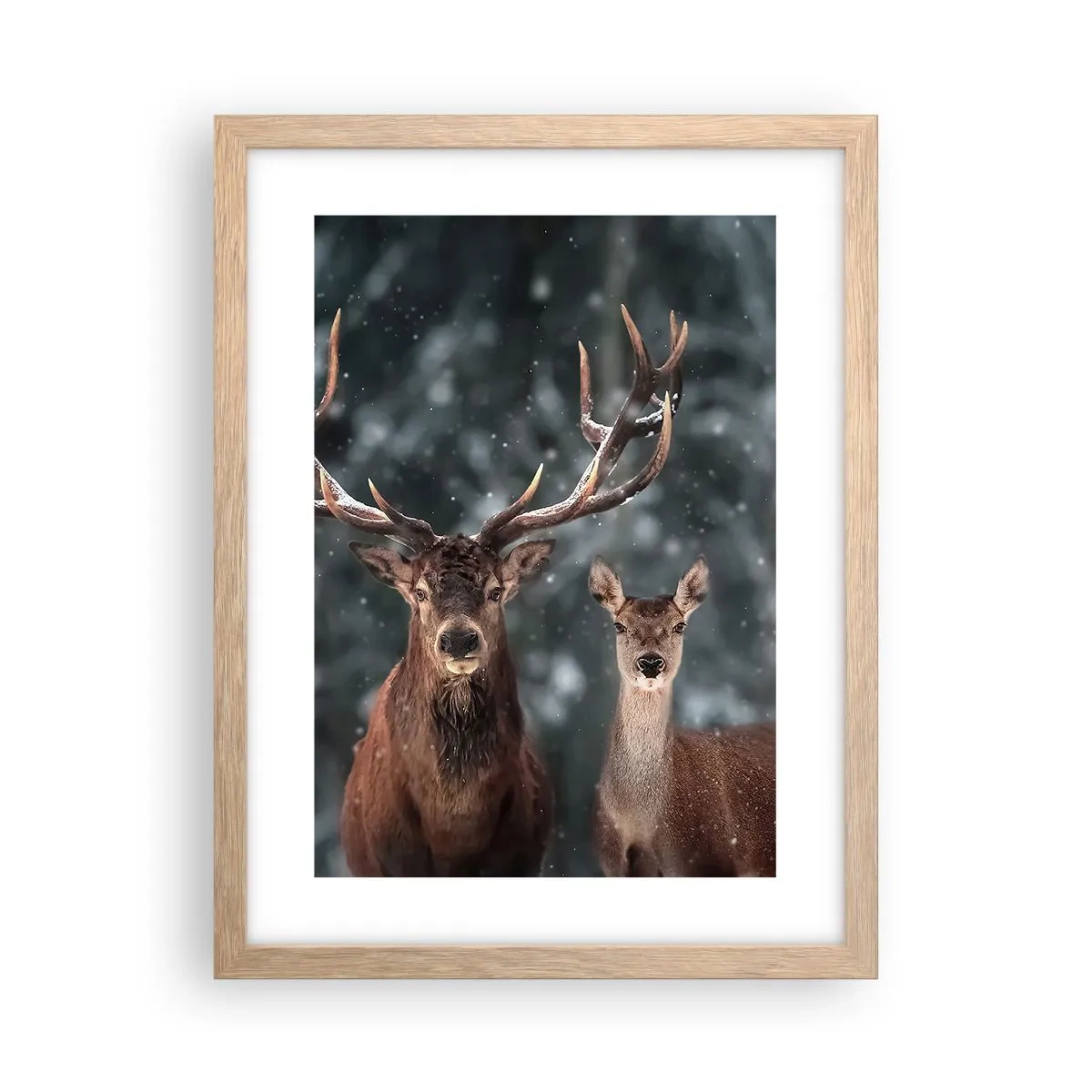 Póster en marco roble claro - El señor y la señora del bosque - 30x40 cm