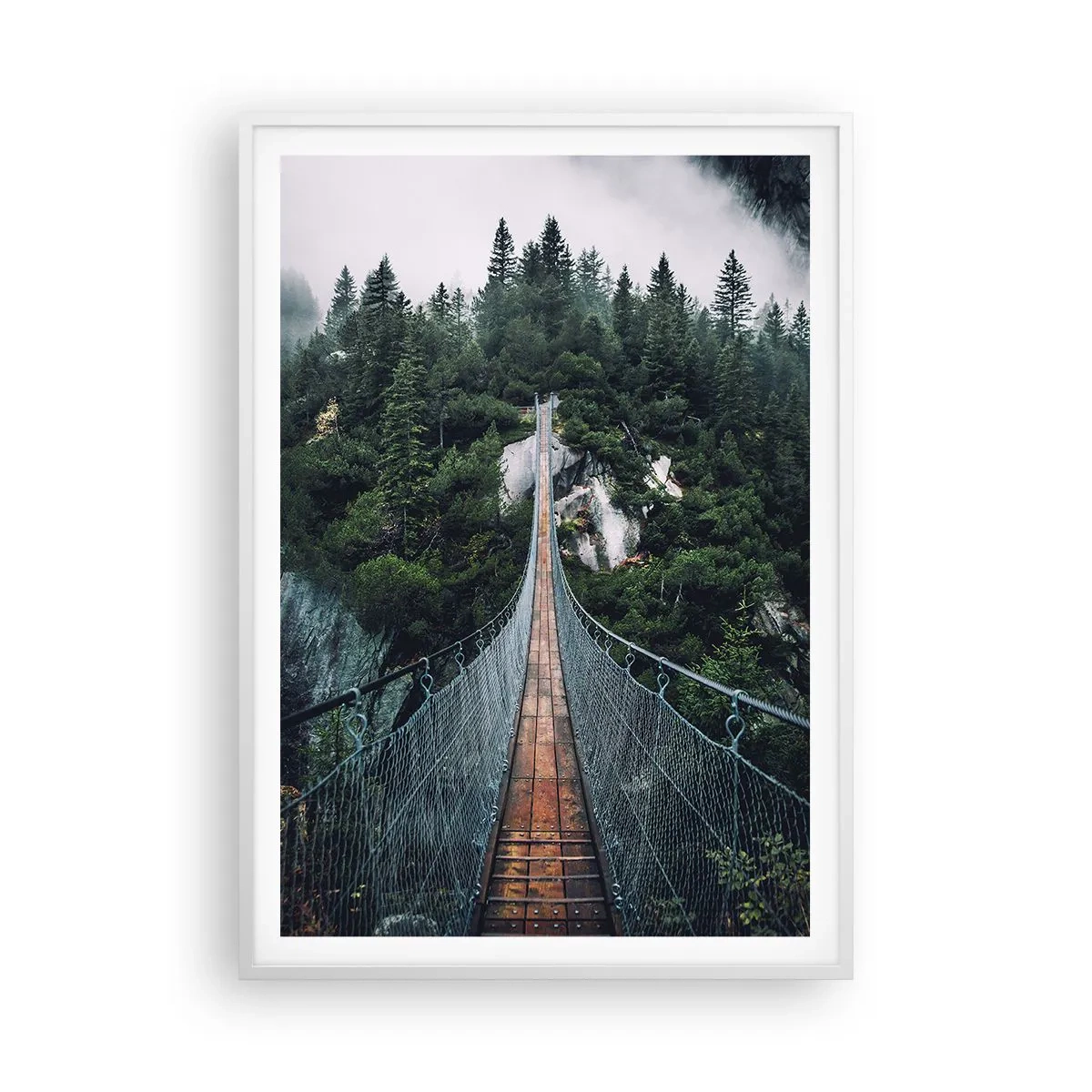 Póster en marco blanco - Solo para águilas - 70x100 cm