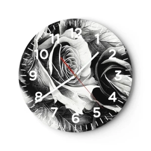 Reloj de pared - Reloj de vidrio - Siempre como una reina - 40x40 cm