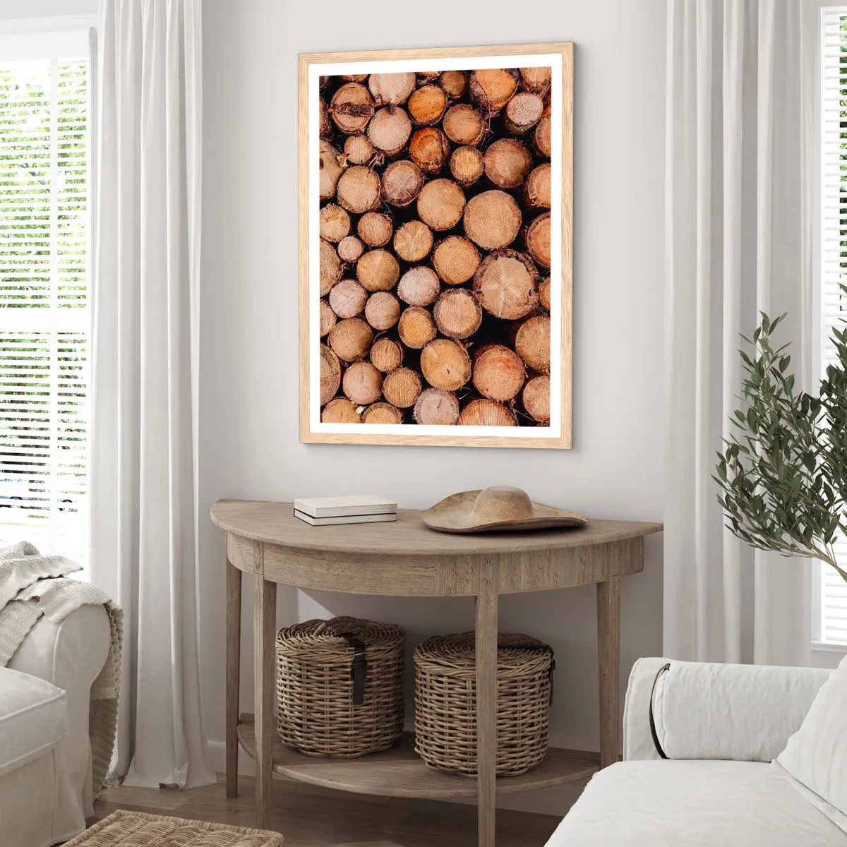 Póster en marco roble claro - Un nuevo comienzo - 50x70 cm