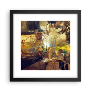 Póster en marco negro - Frío, templado, caliente - 30x30 cm