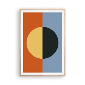 Póster en marco roble claro - Una composición de calidez y frescura - 61x91 cm