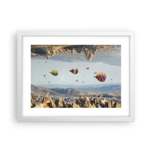 Póster en marco blanco - Aquí todo es posible - 40x30 cm