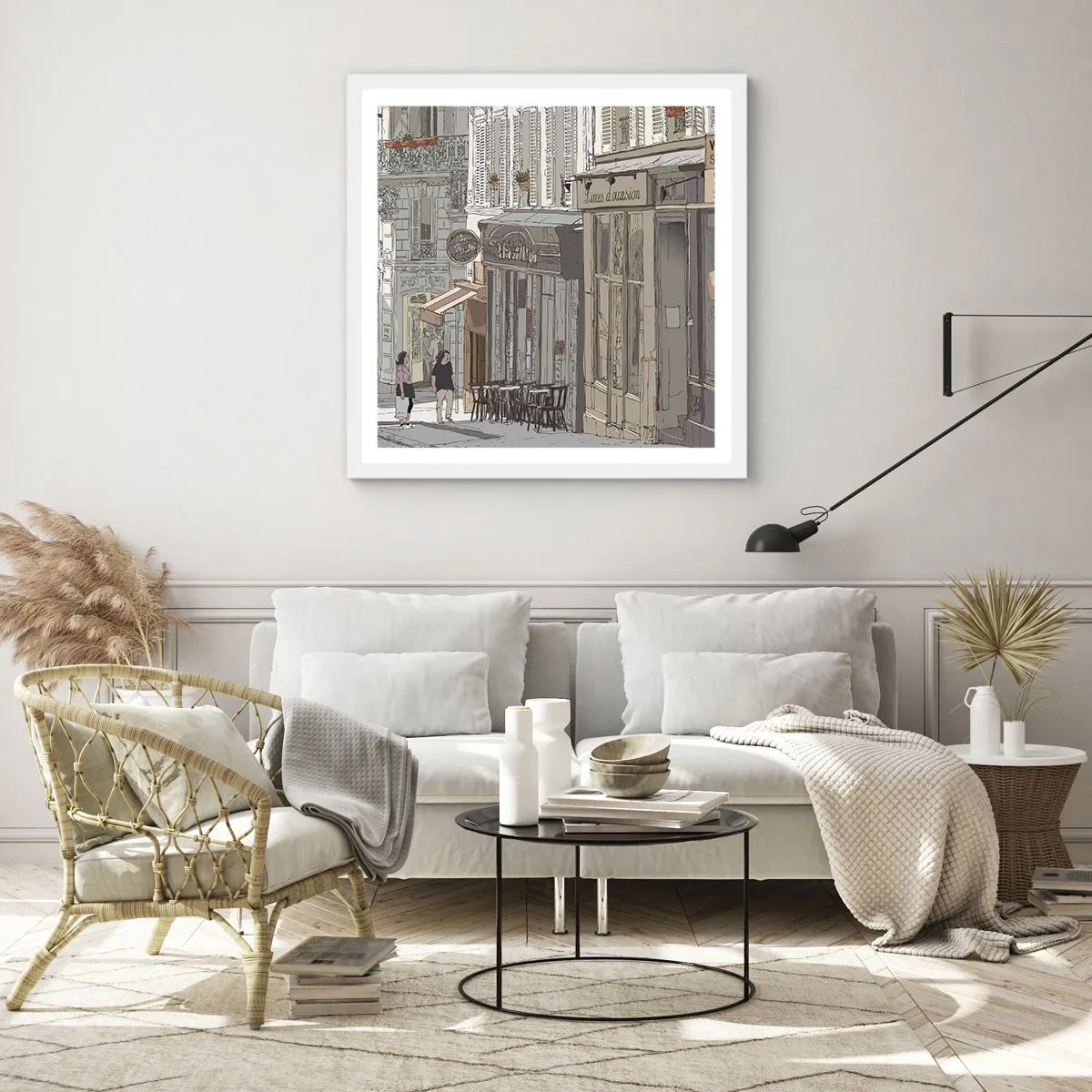 Póster en marco blanco - Alegrías urbanas - 30x30 cm