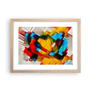 Póster en marco roble claro - Un popurrí multicolor - 40x30 cm