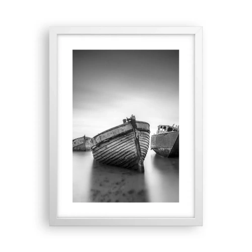 Póster en marco blanco - Ahora solo quedan los recuerdos... - 30x40 cm