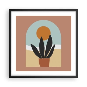 Póster en marco negro - Pequeñas alegrías - 50x50 cm