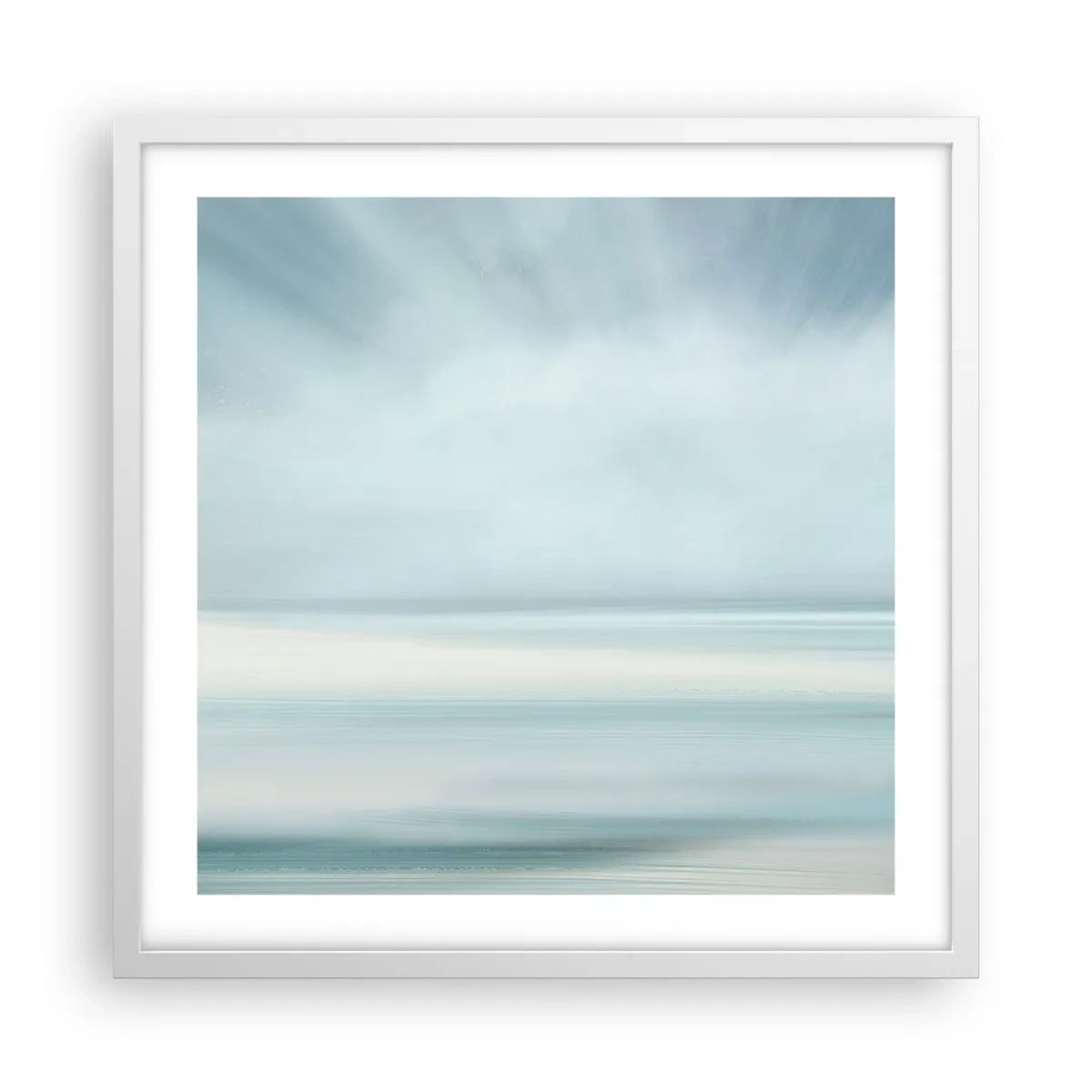 Póster en marco blanco - Paz hasta el horizonte - 50x50 cm